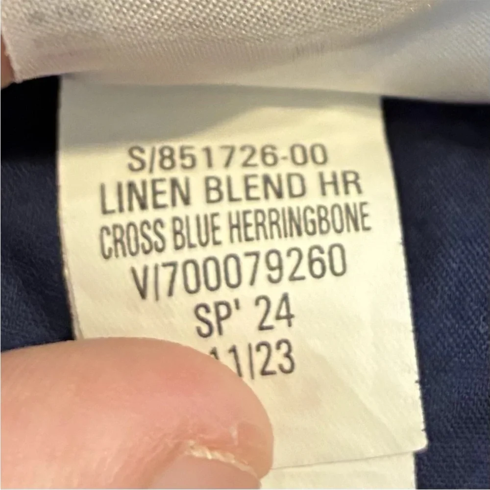 Nwot Banana Republic Linen Pants M Blue Wide Leg